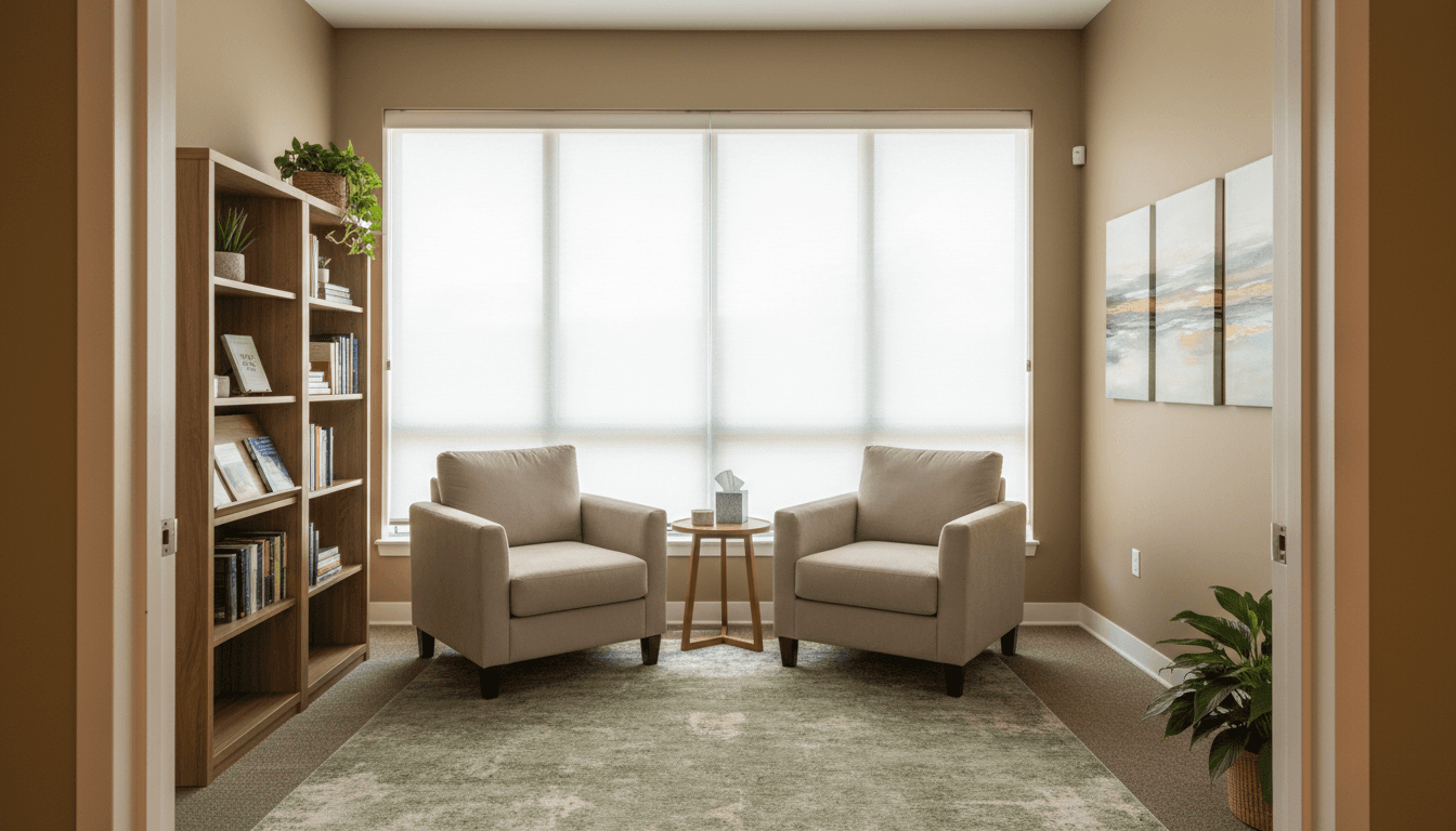 Calm and professional therapy office in Toronto