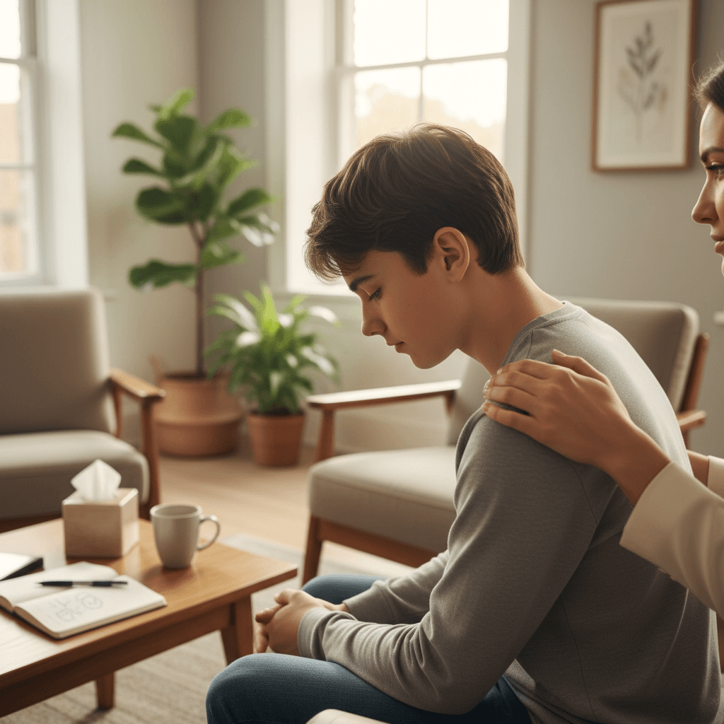 mother and daughter in therapy