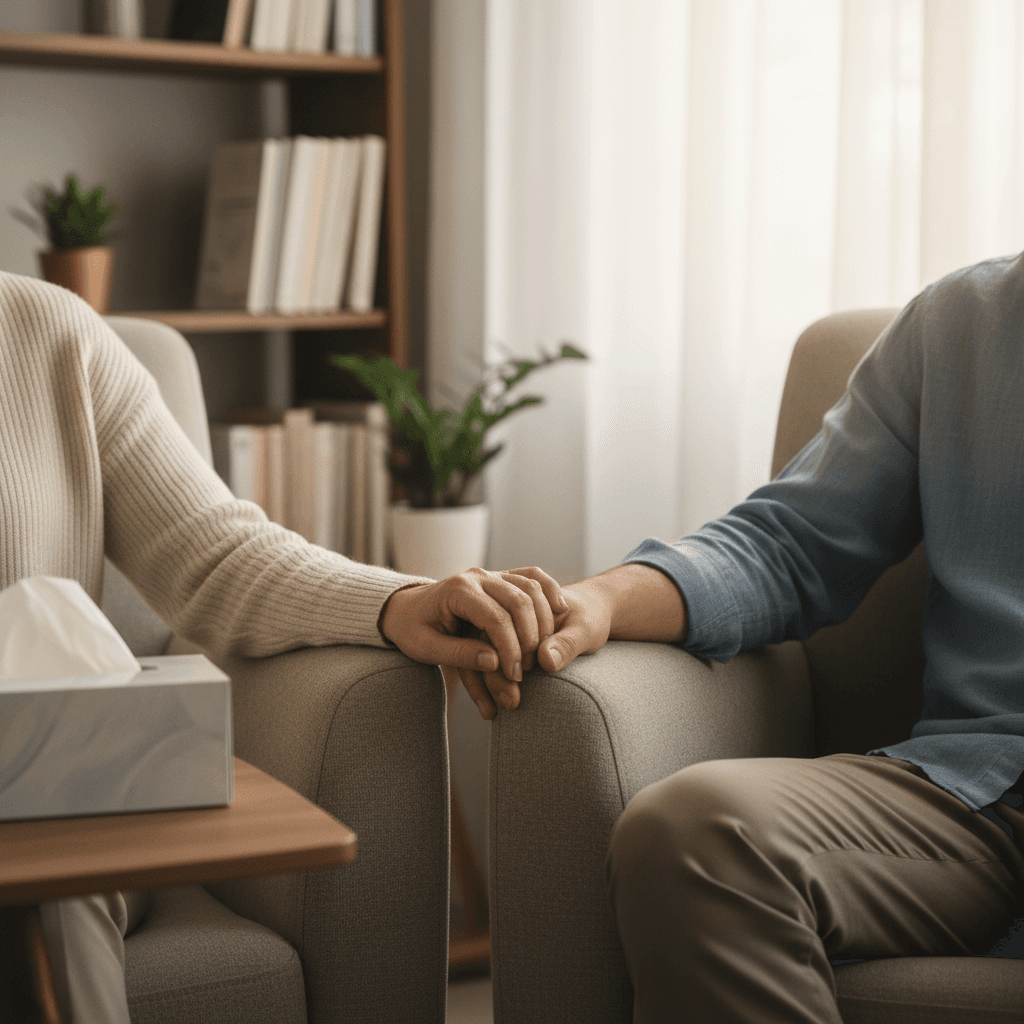 Emotionally focused couple therapy session
